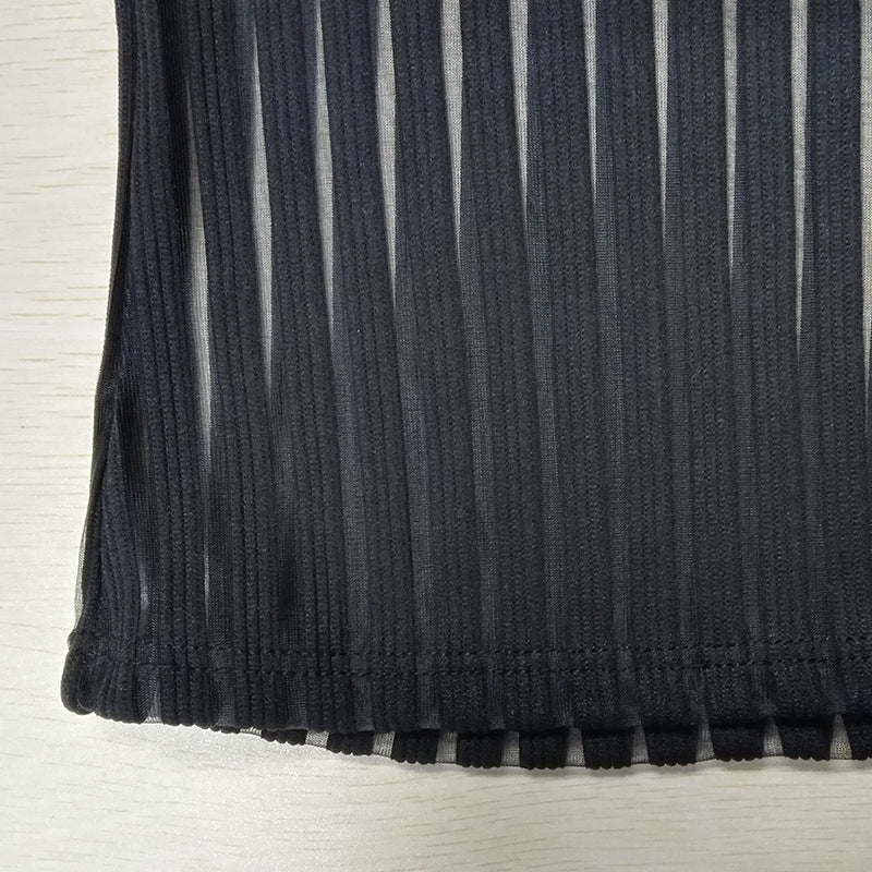 Men's vest mesh transparent vest